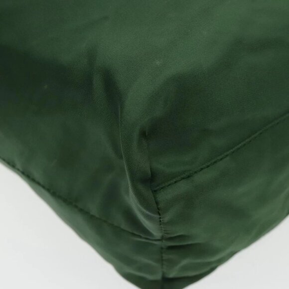 PRADA Tote Bag Nylon Green Silver Auth bs19345 - Picture 12 of 15